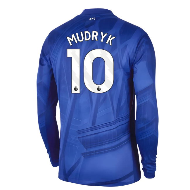 2025-2026 Chelsea Home Long Sleeve Shirt (Mudryk 10)-SoccerKits Hub | Buy Soccer Jerseys Online